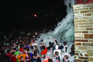 Foam party in University Playhouse 