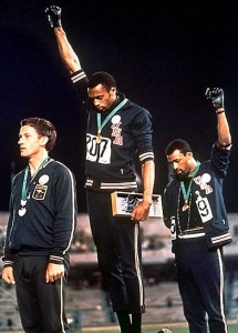 Olympic teammates Tommie Smith and John Carlos