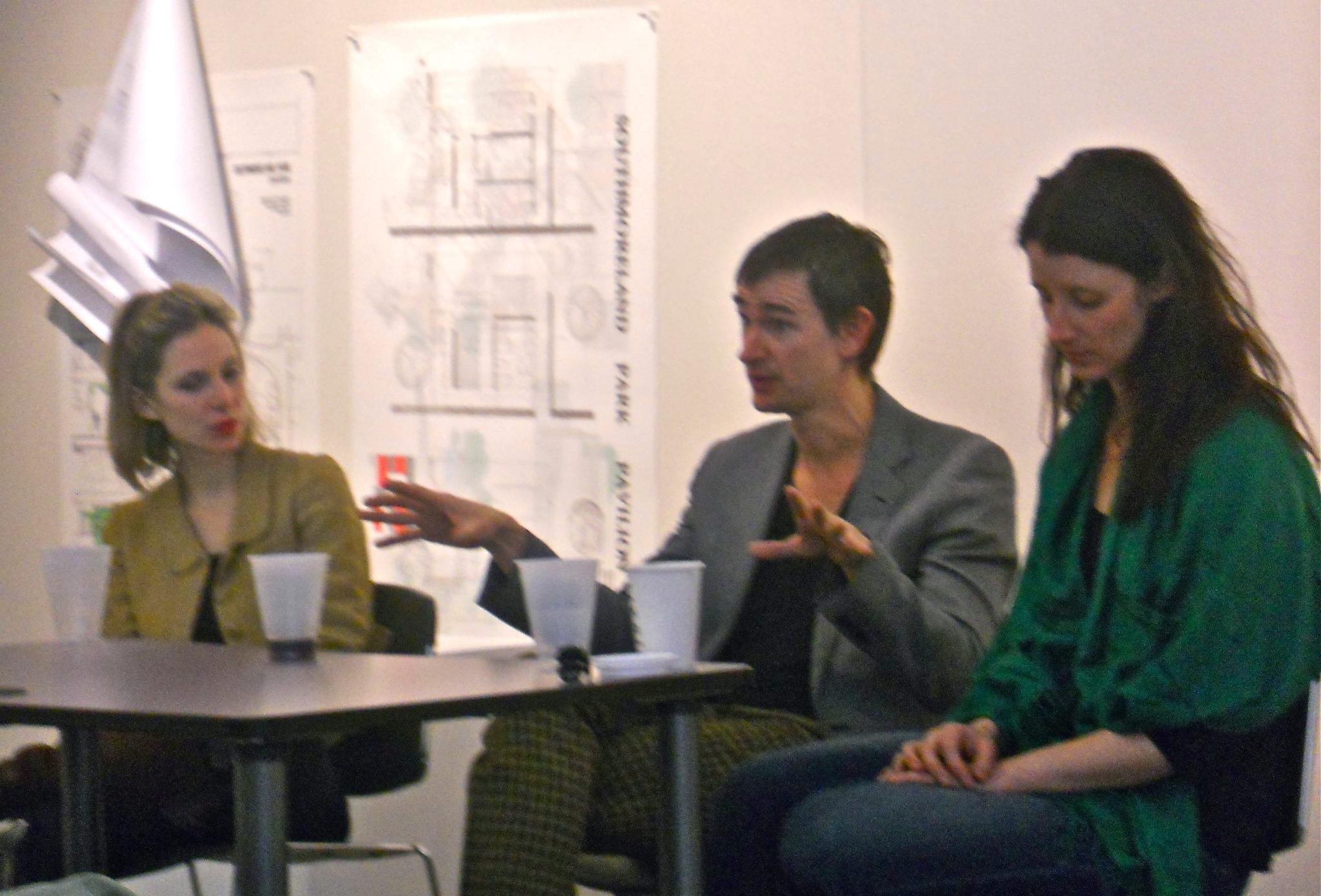 Left to right: Gemma Sieff, Clancy Martin, Christie Hodgen