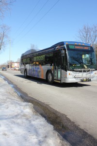The Max Green Line runs along Troost Avenue as part of the KCATA’s bus rapid transit system.