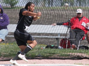 Ramon Nelson achieves a pesronal best throw at the UCM Classic.
