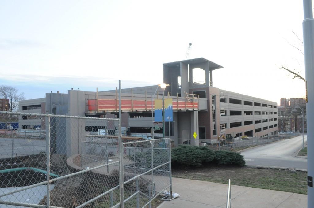 A skywalk between the new Cherry Street Parking Structure and James C. Olsen Performing Arts Center is one of many accessibility features the new garage will include.