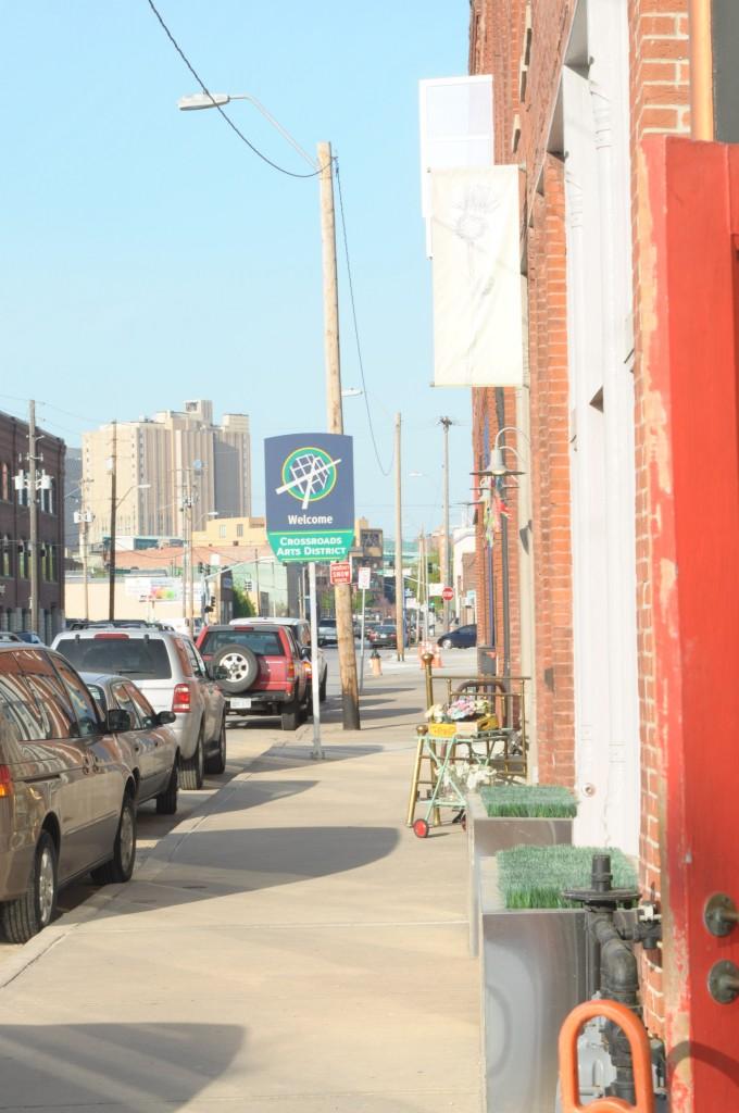 A typical streetscape of locally-owned restaurants, galleries and other businesses.