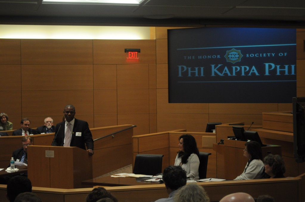 Phi Kappa Phi initiates new members on Sunday, April 15.