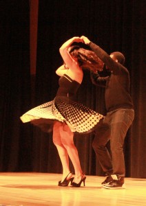 A couple dances Bachata for the audience at the Cultural Show.
