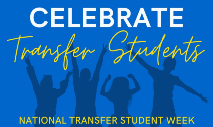 Flyer+celebrating+transfer+students%2C+with+young+people+jumping+and+the+caption+National+Transfer+Student+Week+along+the+bottom