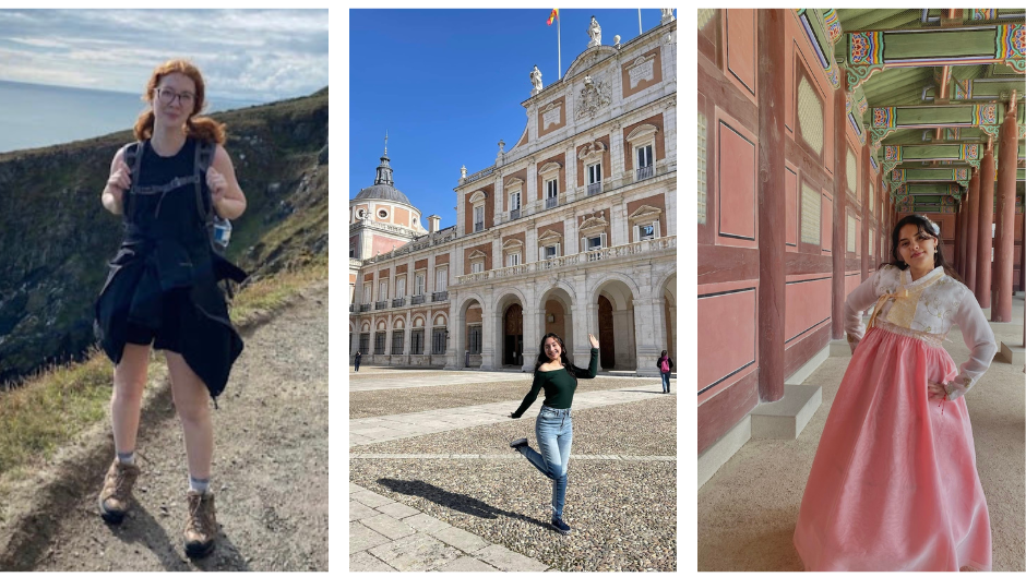 Students who study abroad gain unique learning experiences of culture and education. (Lauren Colette, Vanessa Lara, Adriana Suarez)