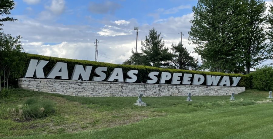 Kansas Speedway signage outside the track.