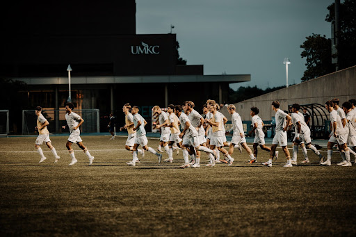 Men's soccer at Durwood Stadium. 