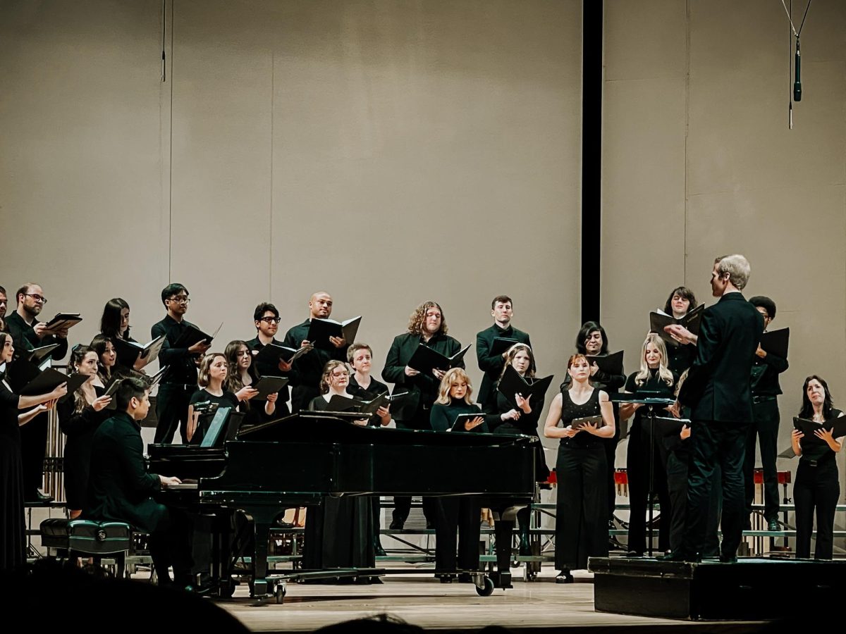 The Conservatory Singers conducted by student Robert Stubbs 