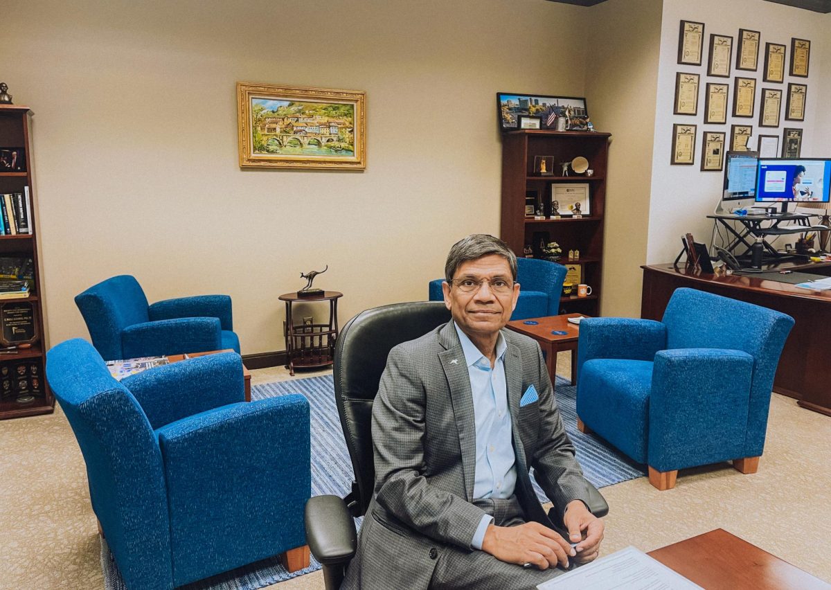 Chancellor Mauli Agrawal sits in his office on Oct. 28, 2024. 