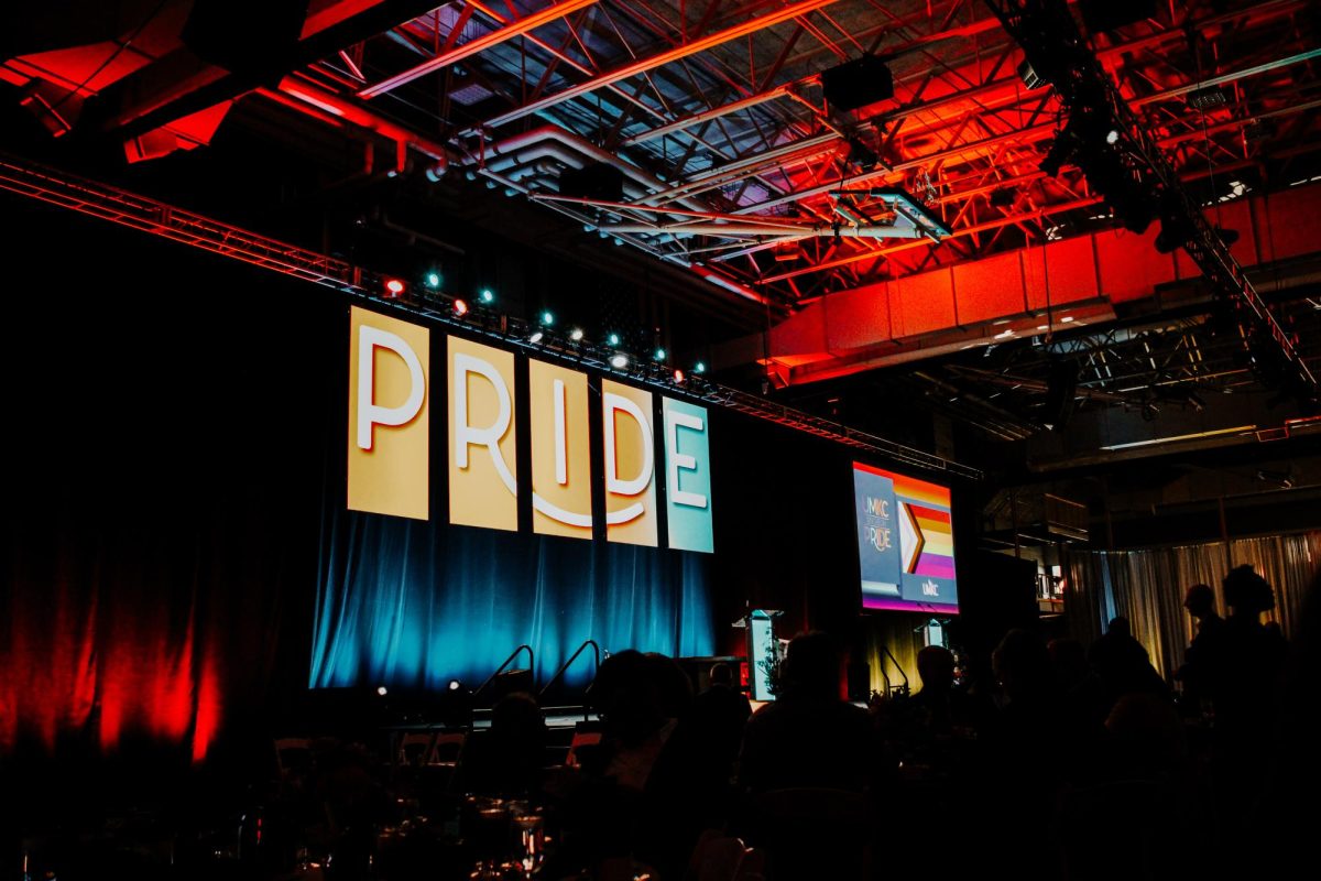 The UMKC Pride Luncheon banner. 