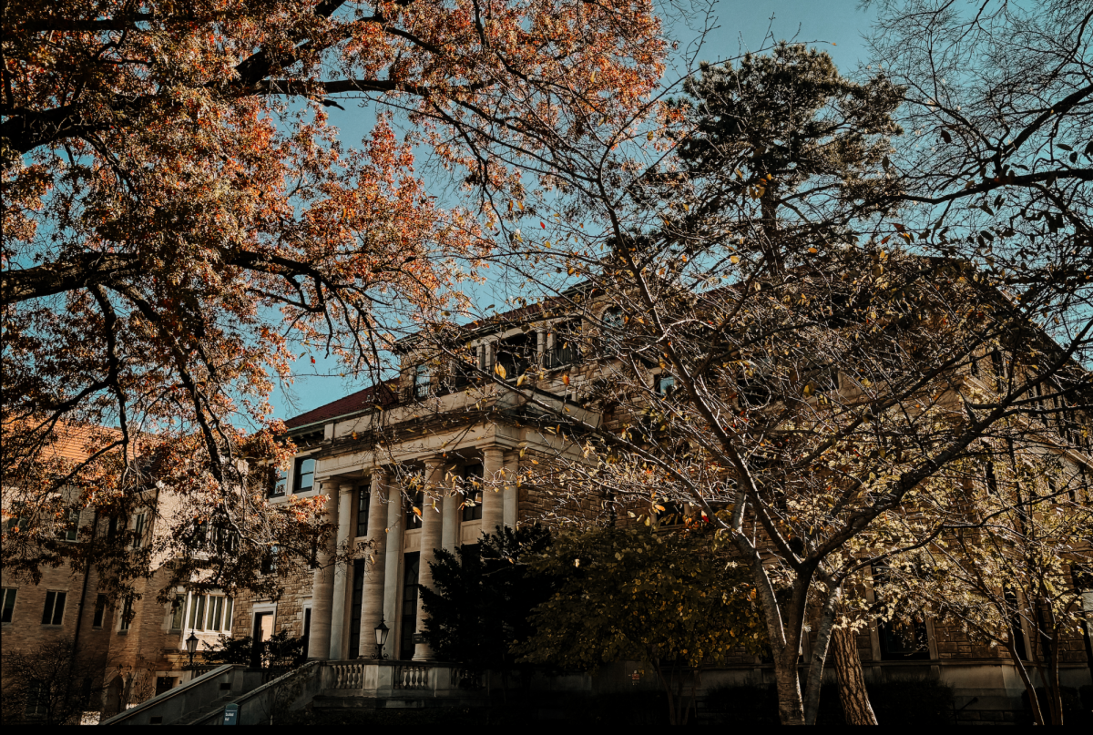 Outside of Scofield Hall this autumn. 
