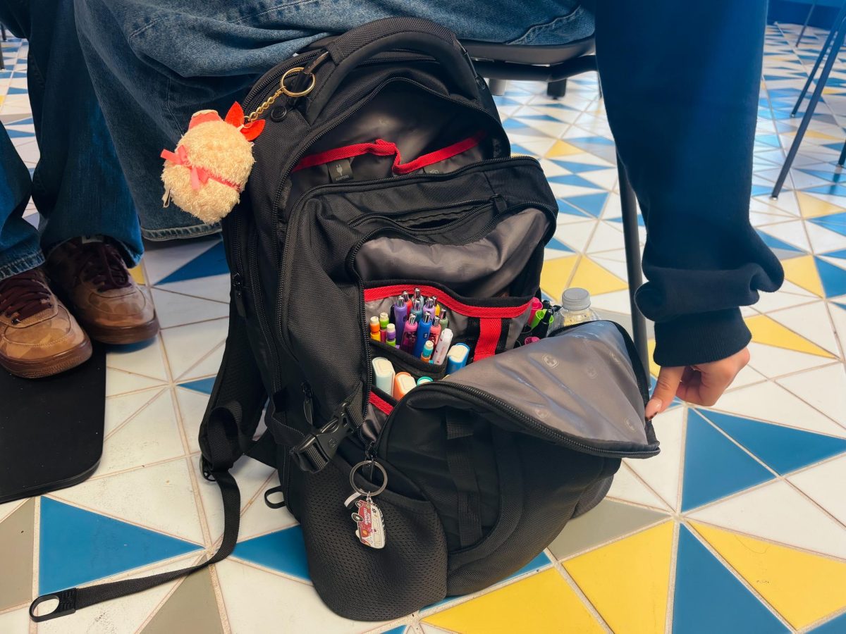  A look inside commuter student Seiry Melendez’s backpack.

