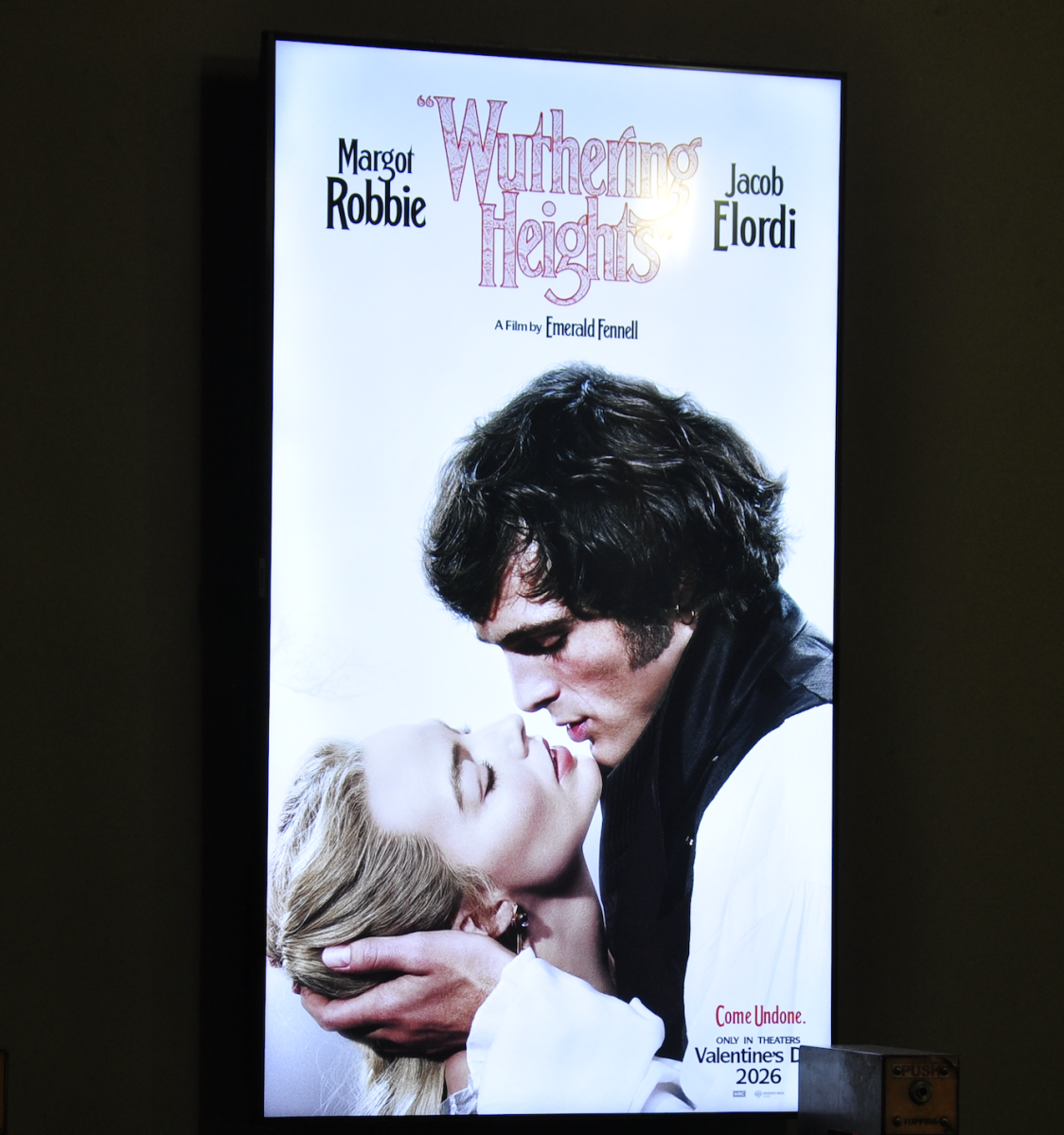 A view of the "Wuthering Heights" movie poster.