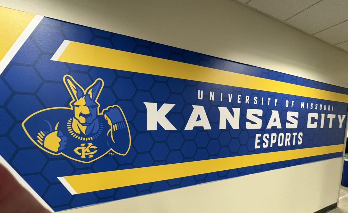 An artistic shot of the iconic Kangaroo with the UMKC esports logo on it. Even though the school no longer has scholarships or degrees for esports, the club still uses the logos to represent.